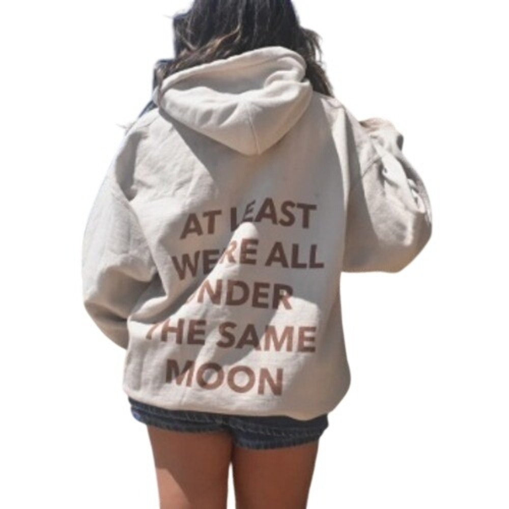 Faded Moon Urban Outfitters| Under The Same Moon Graphic Hoodie Tan| Large